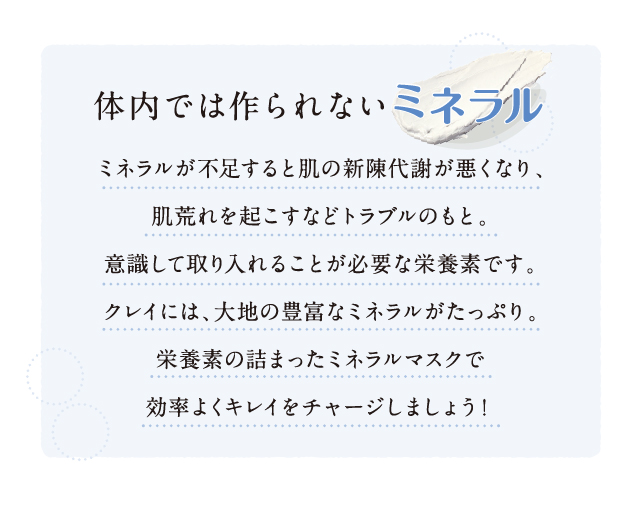 体内では作られないミネラル